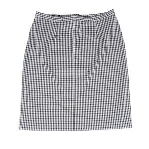 Cutter & Buck womens skirt sz16 navy white check straight fit zip preppy classic